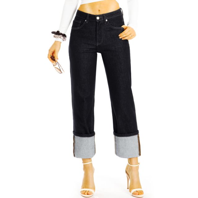 High waist Mom Jeans Hose - weite Bequeme Stretchjeans -  Damen - j22k
