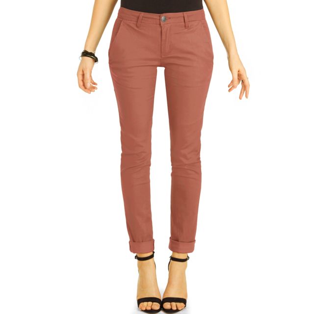 Chinos, Stoffhosen, klassische Hosen mit Stretch Hüfthosen - Damen - j21e