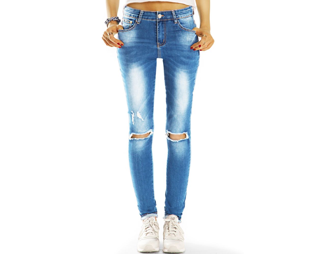 Damen Bekleidung Hosen und Chinos Leggings H&M Denim Vintage Skinny High Jeans in Blau 