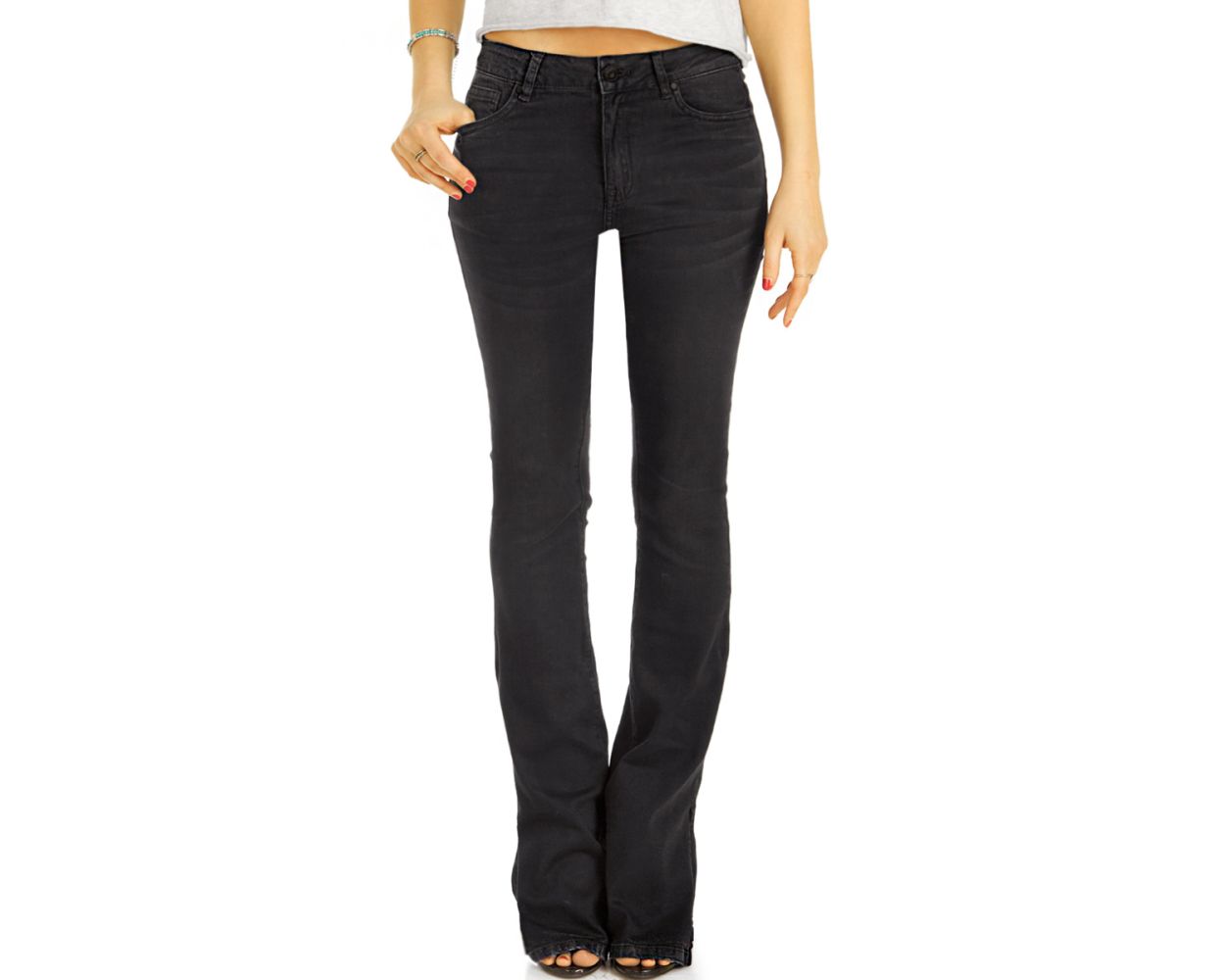 Jeans bootcut low waist damen 2025