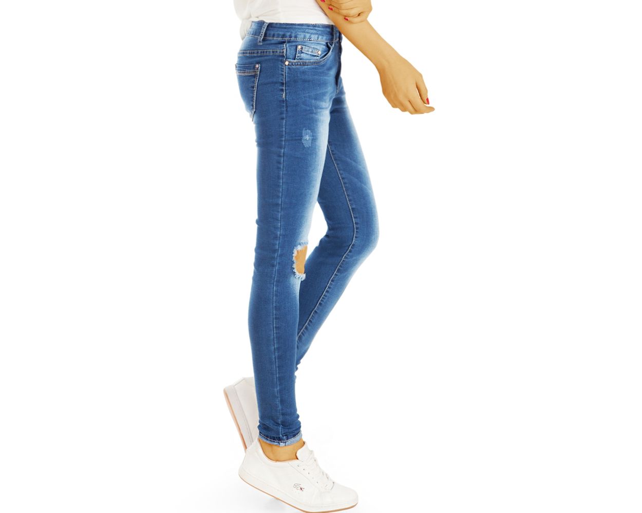 Skinny jeans mit loch am knie clearance