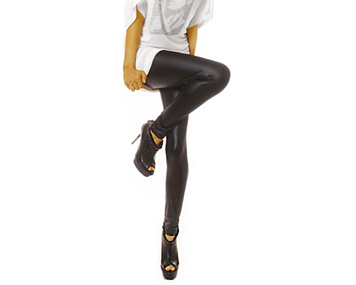 Leggings mit reißverschluss am bein Clearance