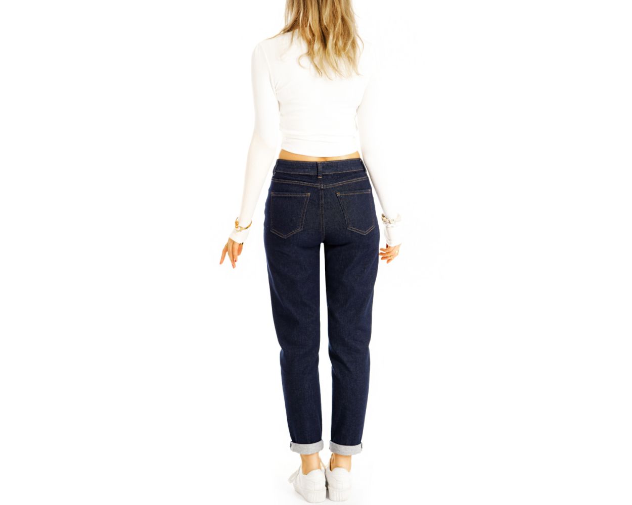 BE STYLED Baggy Jeans Boyfriend Hosen Mom fit Hose High Waist