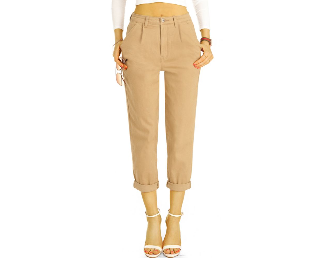 Mom Jeans Boyfriend High Waist Hose 