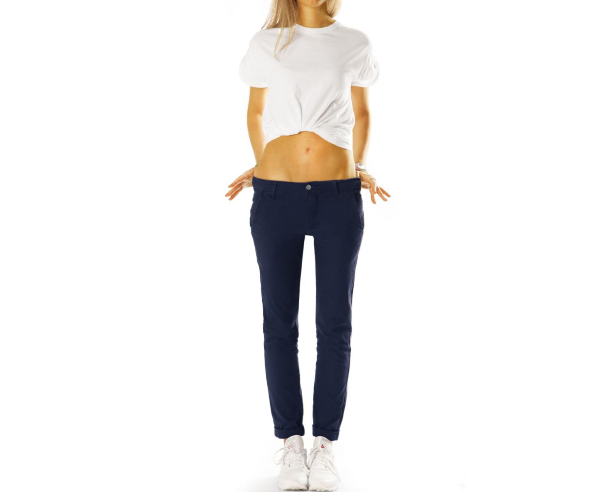 Hüft stoffhosen damen Clearance