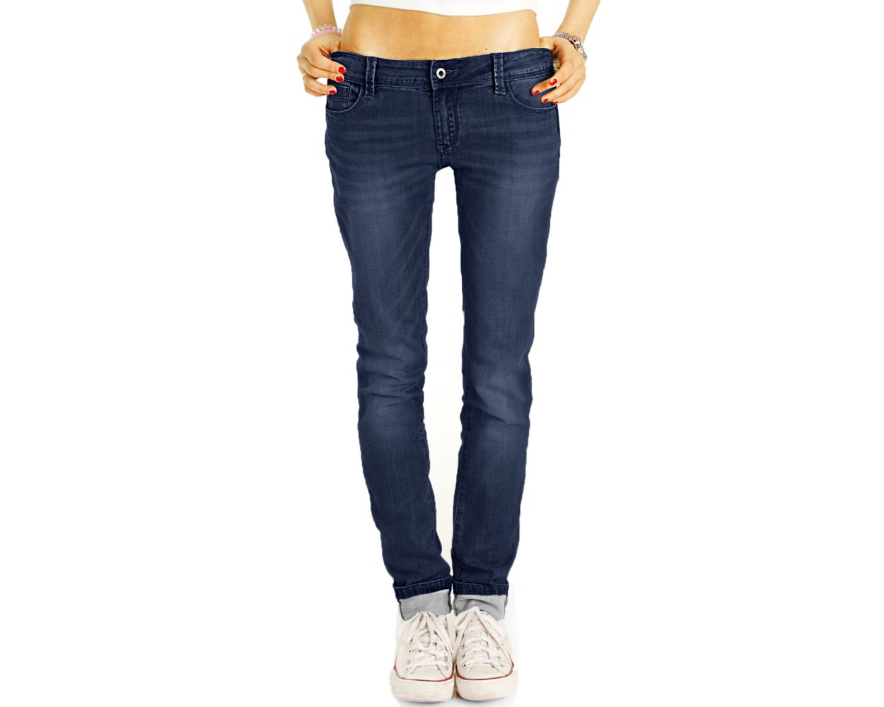 BE STYLED SPRAY Boyfirend Low Waist Huftjeans Hose im lockeren bequemen weiten Relaxed Fit Damen j21k 2