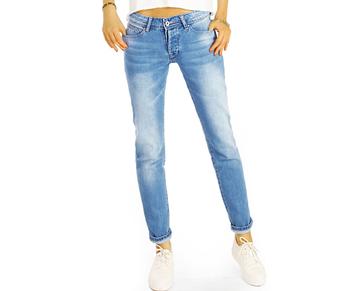 Low waist boyfriend jeans damen