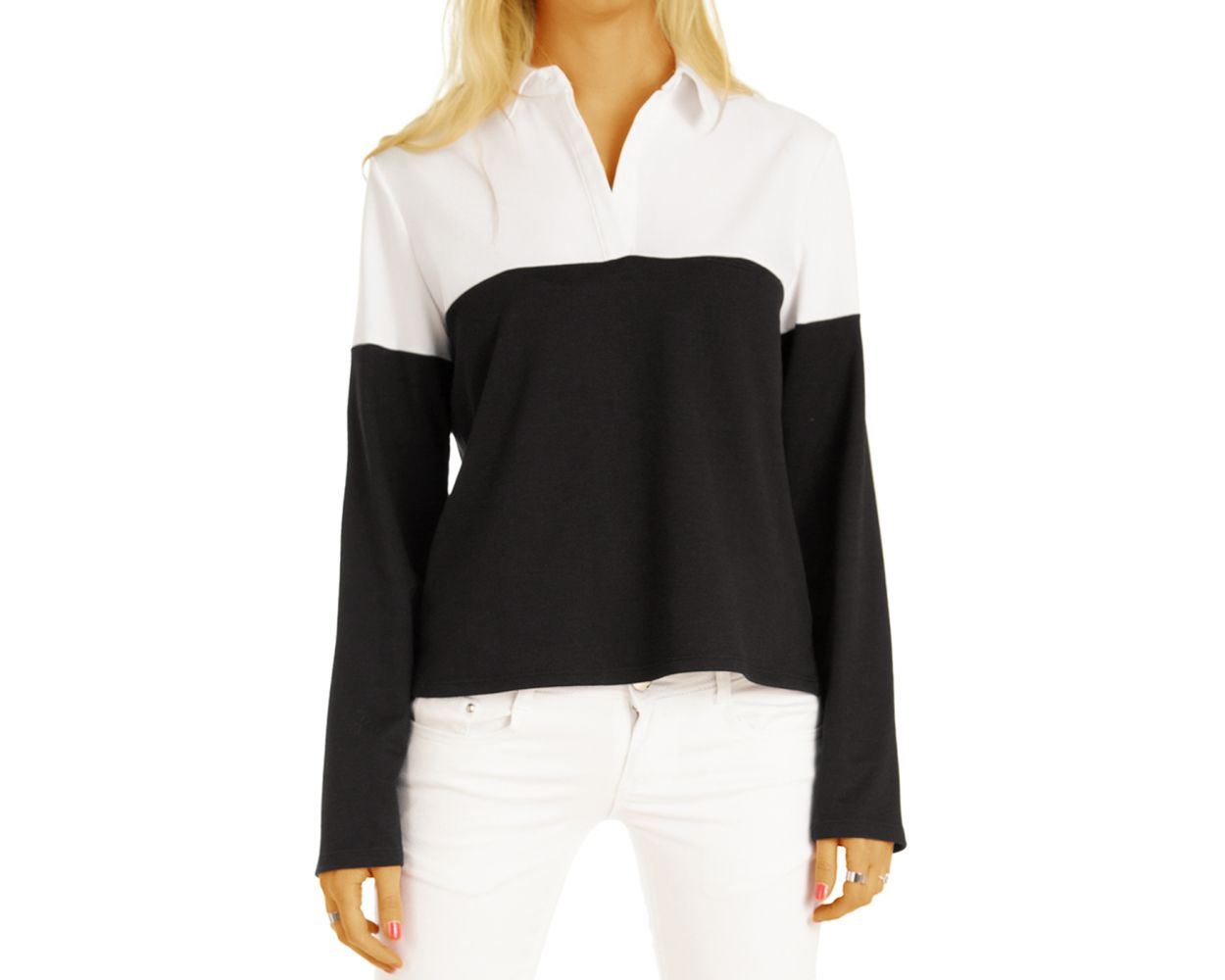 pullover damen mit polokragen