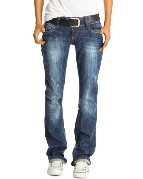 be styled Boyfriend Style Jeans - Relaxed Baggy Fit Hüftjeans - Damen - j137p