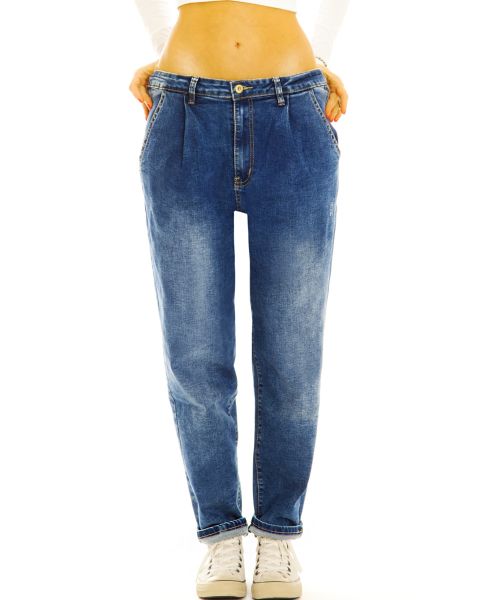 Lockere Boyfriend Jeans Hose Oversized Legere Bequem -  Damen - j19p-1