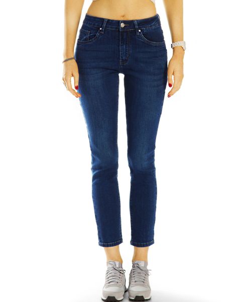 Medium waist Jeans 7/8 Röhrenjeans Skinny slim fit Hosen - Damen j3m