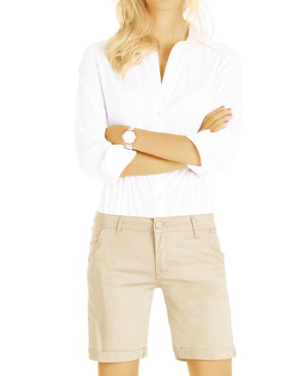 Chino Shorts - kurze farbige legere Sommer Hosen - Damen - j57k