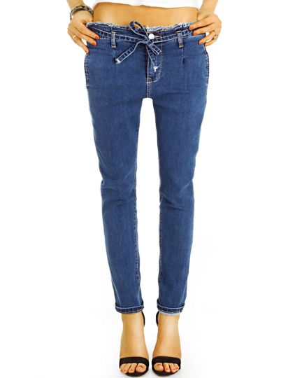 Boyfriend Jeans Baggy Hose Low Rise - Locker Bequem Weit Stretchig -  Frauen - j21r-2