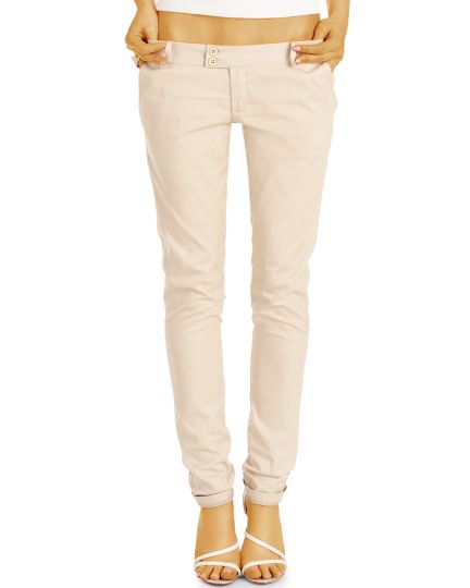 be styled  Chinos, Stoffhosen, röhrige hüftige Passform, mit Stretch  - Damen - h15a