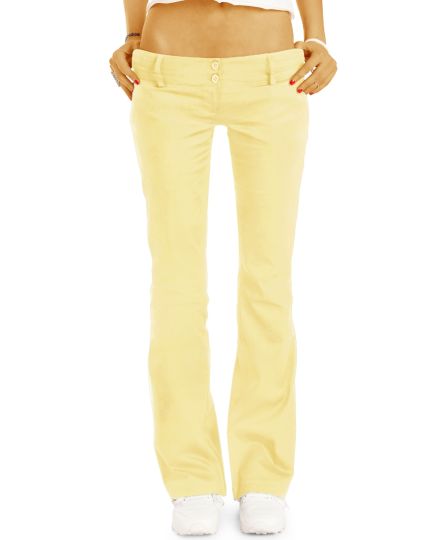 BE STYLED Chinos - Stoffhosen - Bootcut Hüfthosen mit Stretch, Damen - chino_italia - h17a