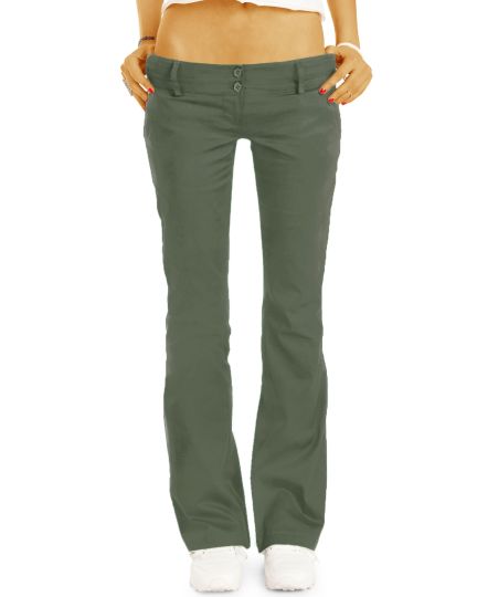 BE STYLED Chinos - Stoffhosen - Bootcut Hüfthosen mit Stretch, Damen - chino_italia - h17a