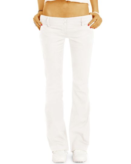 BE STYLED Chinos - Stoffhosen - Bootcut Hüfthosen mit Stretch, Damen - chino_italia - h17a