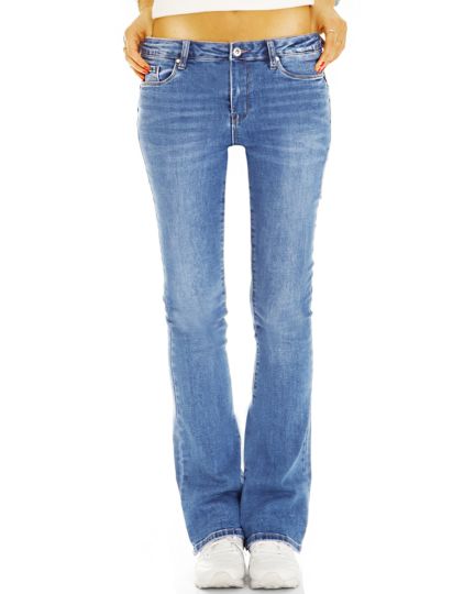Bootcut Jeans Medium Waist bequeme Stretch Fit Passform Denim Hosen -  Damen - j44p