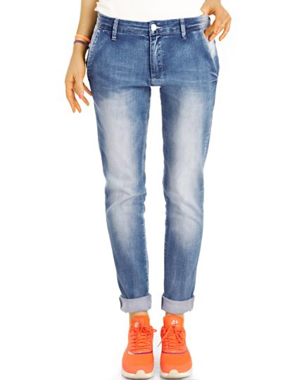 Jeans im Chino Style, Medium Waist  Hosen mit Stretch hybrid jeanshosen - Damen - j21e-denim