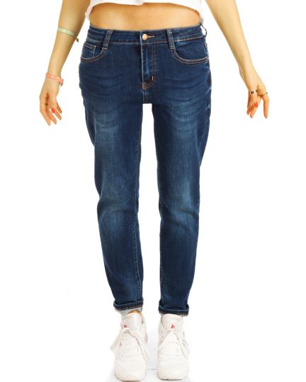 Boyfriendjeans mid waist / low waist baggy Hose im lockeren bequemen stretch Relaxed Fit - Damen - j7m