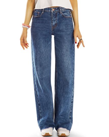 Mom Jeans slouchy High Waist Hose - klassisch, modern -  Damen - j27g-3