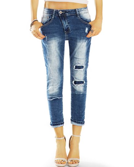Boyfriend jeans, relaxed fit  7/8 Hosen medium waist in Destroyed Vintage Used - Damen - j42g-2