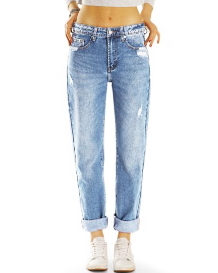 Mom Jeans Boyfriend destroyed Hose Baggyjeans relaxed Tapered fit  -  Damen - j21r-3