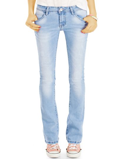  be styled Low Waist Hüftjeans Bootcut Jeans Hose  Schlagjeans ausgestelltes Bein- Damen - j76f