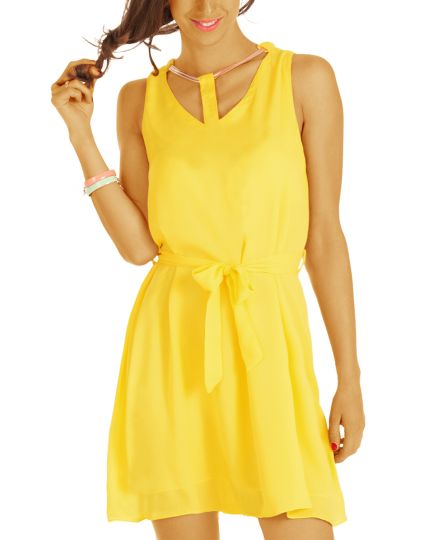 Damen Kleider - Stylische kurze Cocktailkleider mit ausgefallenem Dekolleté - Frauen- k78p-1