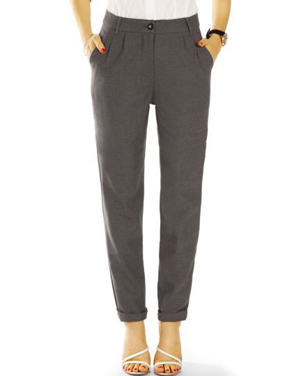 Chino Hose Damen Stretch - Elegante Stoffhose Mit Gürtel