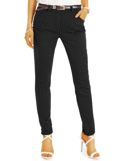 coole Stoffhose - röhrige Slim Fit Damen Chino mit Sternenmuster - Damen - j62k