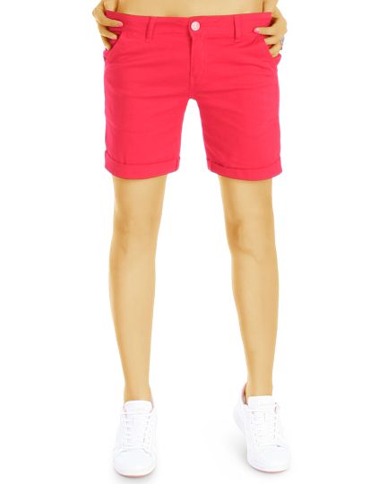 Chino Shorts - kurze farbige legere Sommer Hosen - Damen - j57k