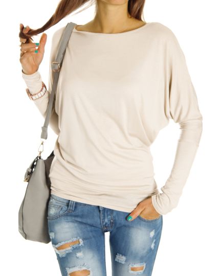 LANGARM LONGSHIRT FLEDERMAUSTOP Shirt lockere Passform von bestyledberlin - t67p