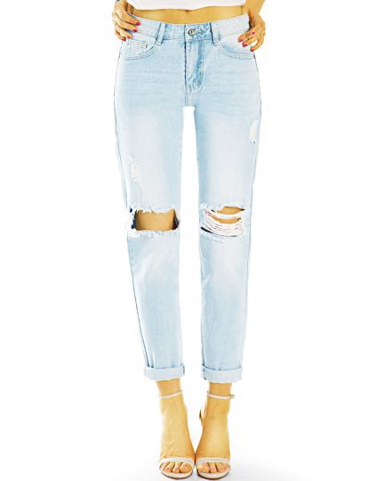 Mom Jeans Boyfriend destroyed Hose Baggyjeans relaxed Tapered fit  -  Damen - j8i-1