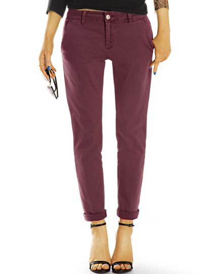 Chinos, Stoffhosen, relaxed fit klassische Hosen mit Stretch - Damen - j17e