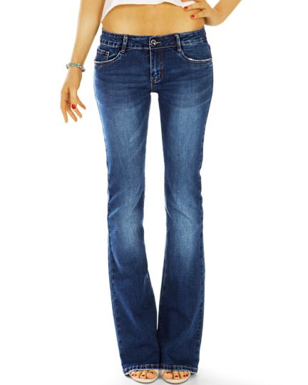 be styled Bootcut Jeans Hose Medium Waist - Schlagjeans in Stretch Slim Fit Passform - Damen - j16p