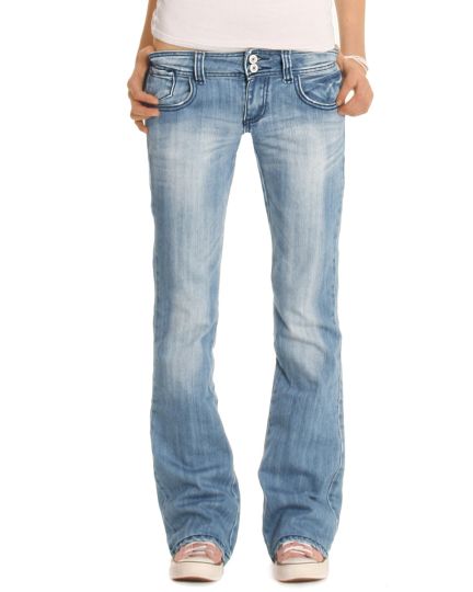 be styled Bootcut Jeans Hose - hüftige Jeans in lockerer Loose Fit Passform  -  Damen - j06x
