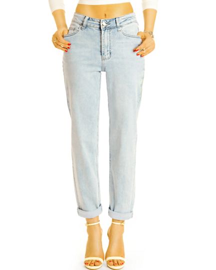 High waist Jeanshose stretchige Mom Fit Boyfriend Jeans Hose bequeme hohe Jeans - Damen - j41k