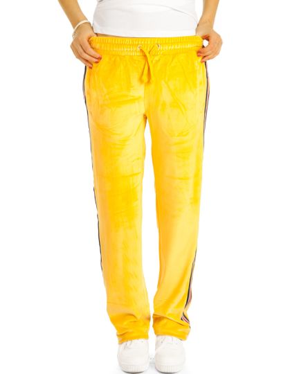 Lounge Hosen, Jogginghose Homewear Velour Sporthose - Damen - t113z