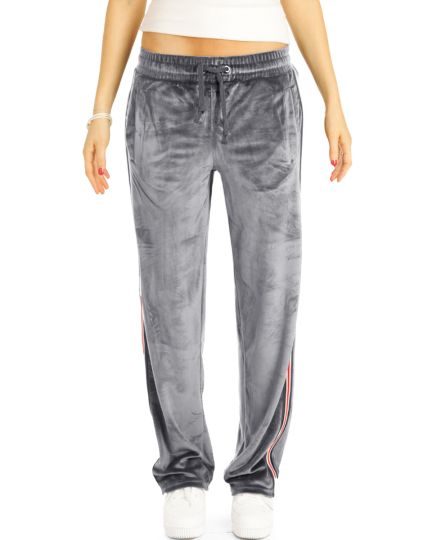 Lounge Hosen, Jogginghose Homewear Velour Sporthose - Damen - t113z