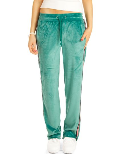 Lounge Hosen, Jogginghose Homewear Velour Sporthose - Damen - t113z