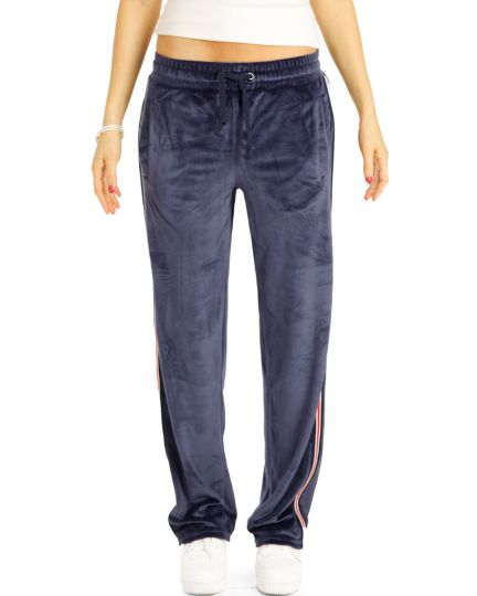 Lounge Hosen, Jogginghose Homewear Velour Sporthose - Damen - t113z