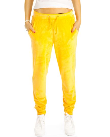 Lounge Hosen, Jogginghose Homewear Velour Sporthose - Damen - t112z