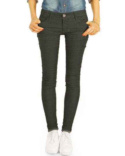 Damen Super Skinny Strecht Hüftjeans Hose - Sexy PushUp niedrige Bundhöhe Röhrenjeans - j18i-2