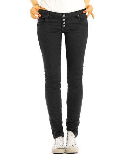 Hüftige Stoffhose Slim fit Hüfthose mit stretchiger Passform - Damen - j4L-3