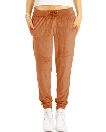 Lounge Hosen, Jogginghose Homewear Velour Sporthose - Damen - t112z