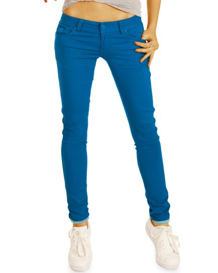 Low Waist Hüfthosen Stoffhosen - Stretch Röhrenjeans Skinny Schnitt - Damen - j10p