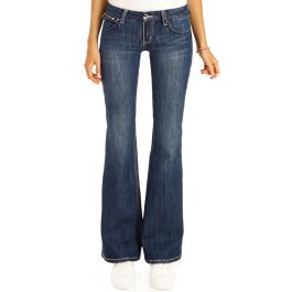 Schlaghose Damen 90er Style - Bequeme Jeansoptik Hose Mit Stretch