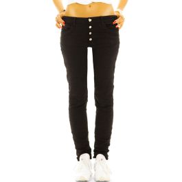 Damen Jeans Skinny Fit Mit Rissen - Destroyed Look Mit Schriftzug