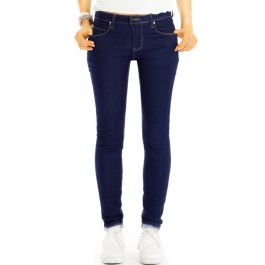 Women Solid Color Hole Low Waist Jeans
